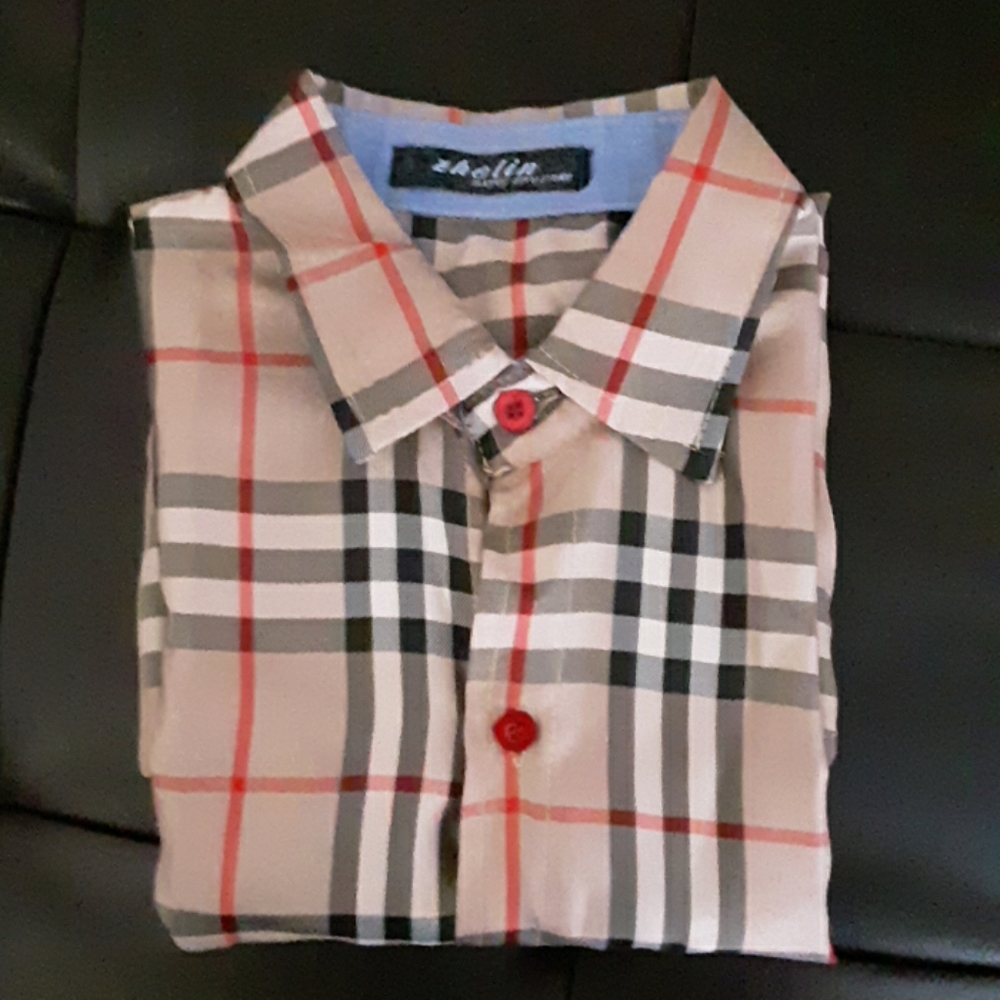 NEW Zhelin Unisex Burberry-Inspired Shirt M-L